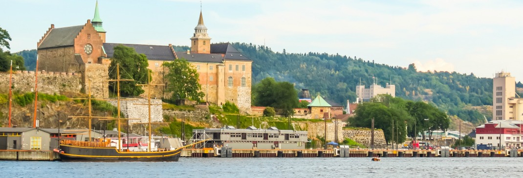 Stadtpanorama von Oslo in Norwegen