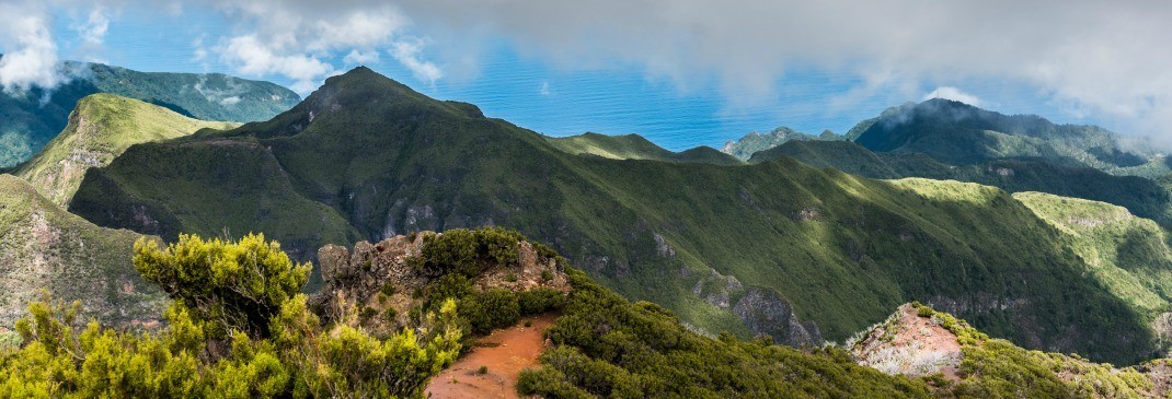 Grüne Hügel auf Madeira