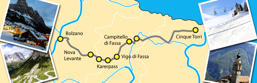 Explore the majestic mountains of The Great Dolomite Road