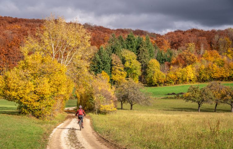 Schwäbische Alb im Herbst.