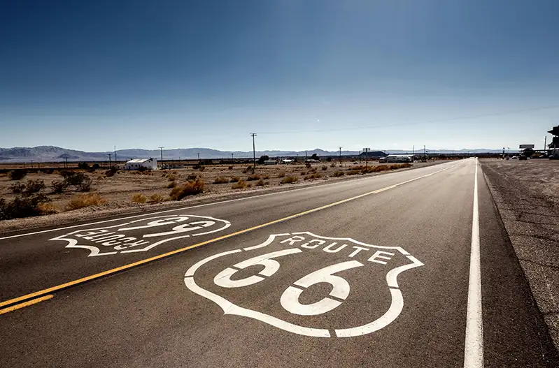 Panneaux emblématiques de la Route 66 à Spring