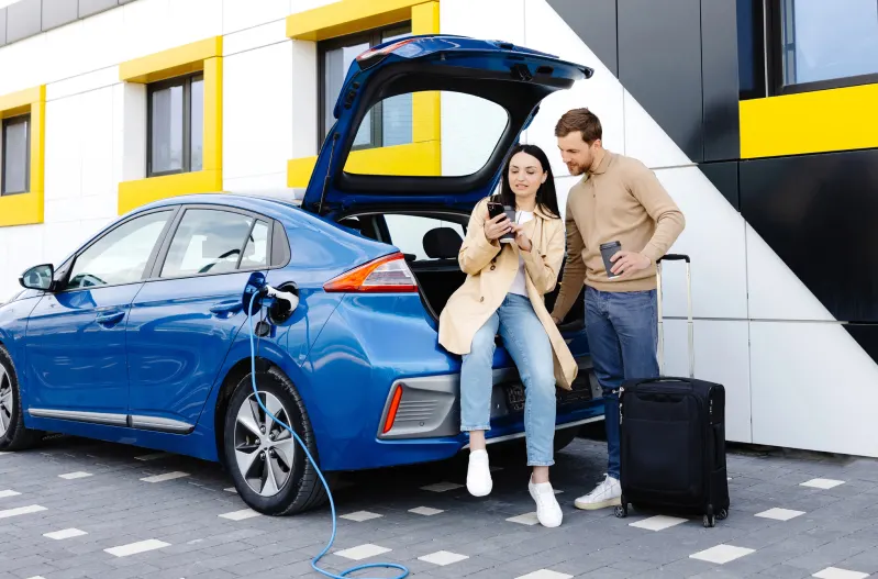 een elektrische auto huurt