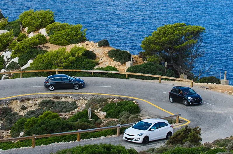 een huurauto op Mallorca