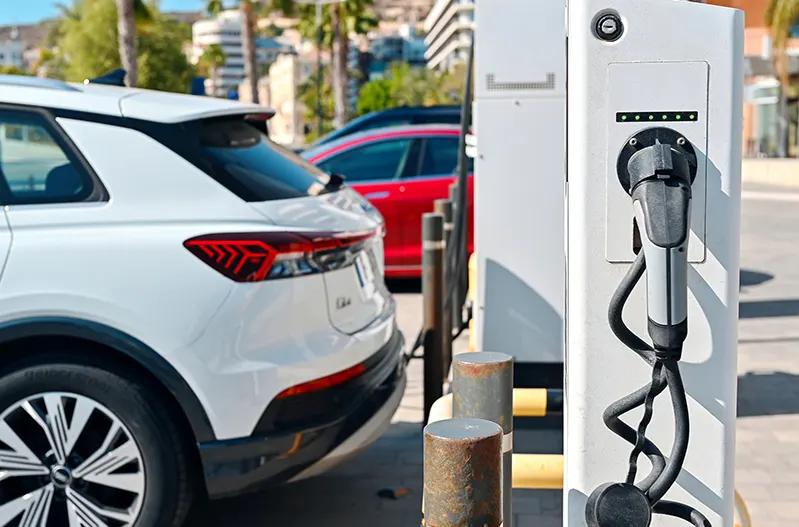 EV charging station USA road trip