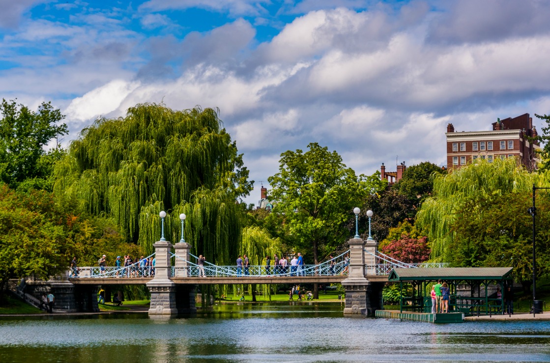 Boston Stadtpark mit Teich