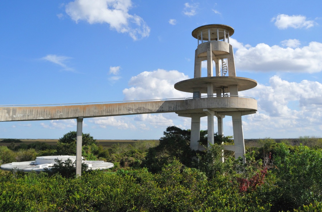 Der Shark Valley Observation Point in den Everglades