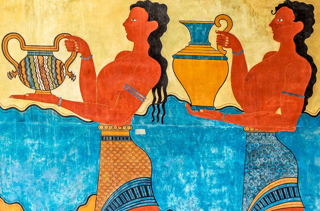 Gemälde im Palast von Knossos