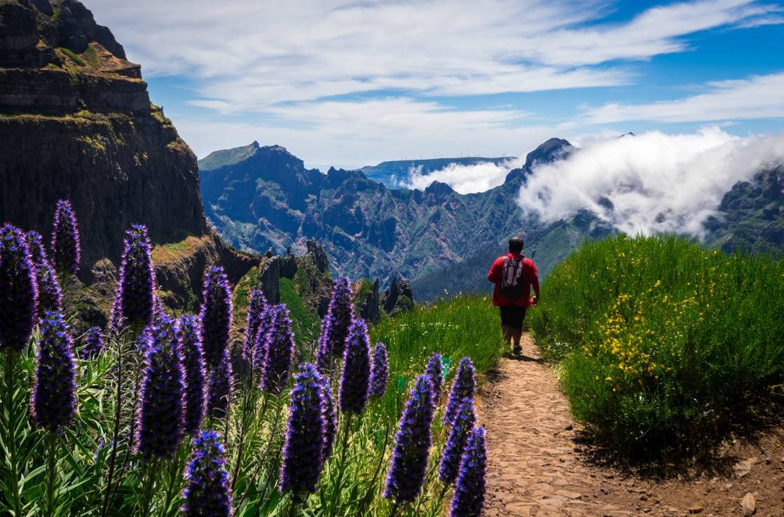 Wanderer auf dem Pico do Arieiro,