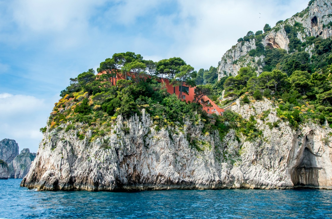 Die Villa Malaparte auf Capri, Italien.