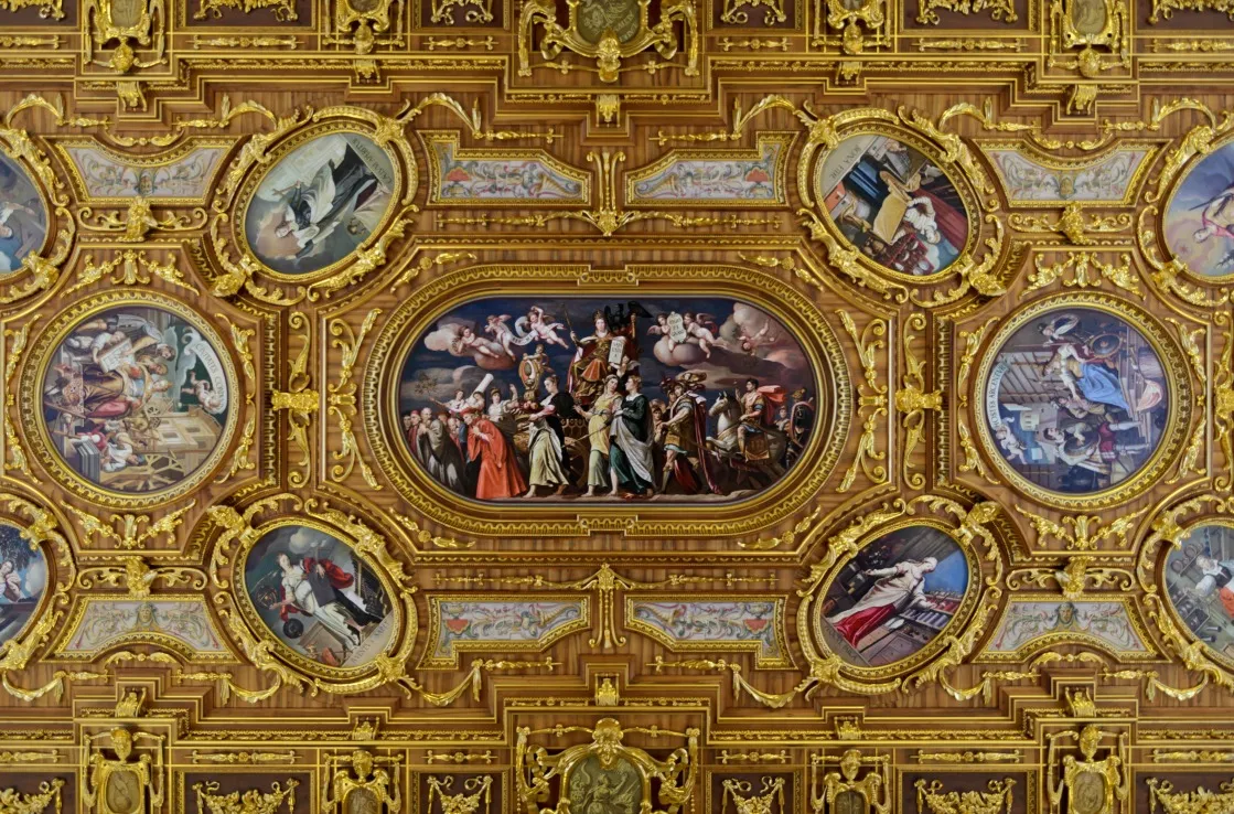 Goldene Decke im Rathaus in Augsburg