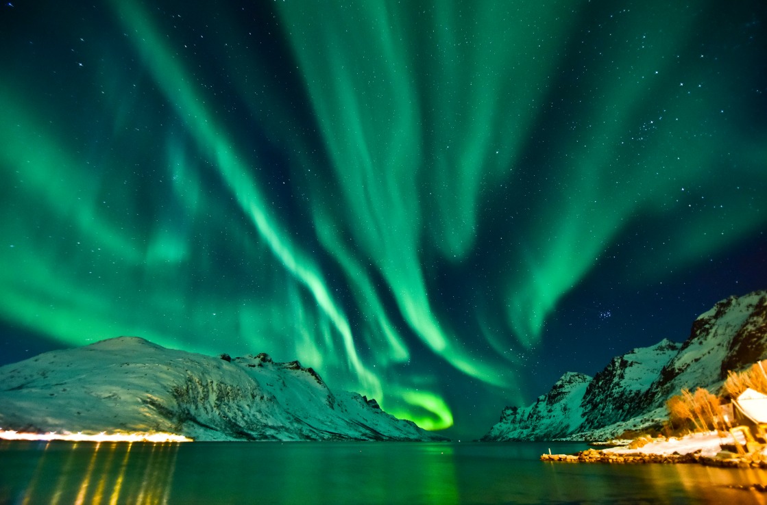 Polarlicht in Spitzbergen, Norwegen