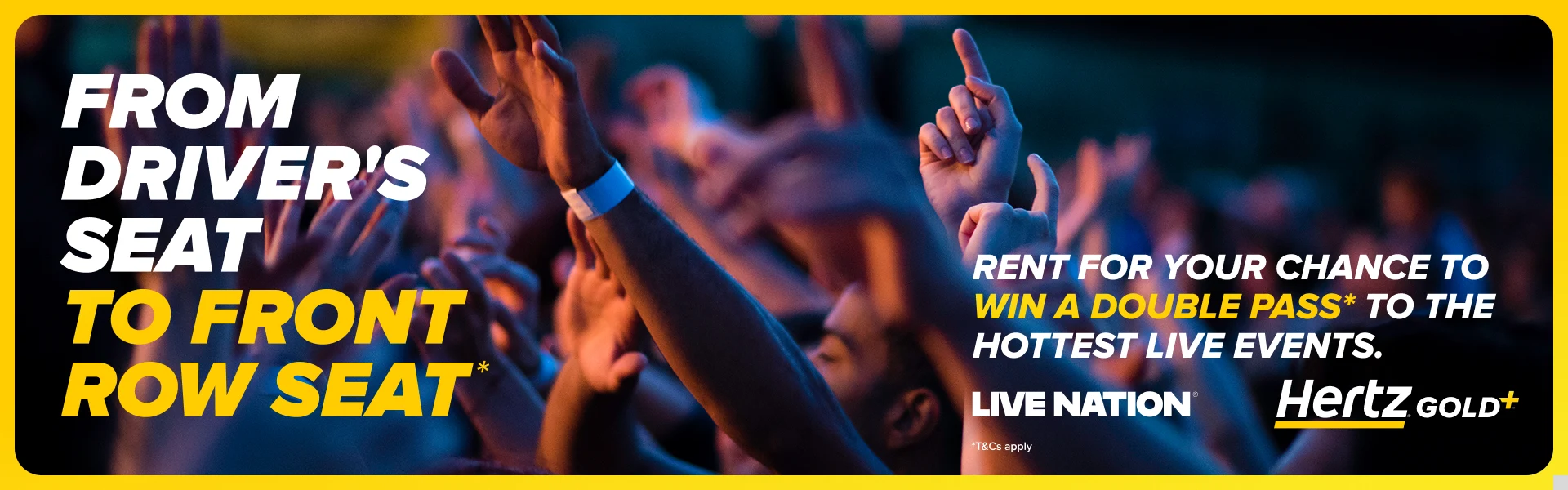 Win the Live Nation Golden Ticket with Hertz Gold+