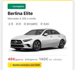 Prenota la tua auto