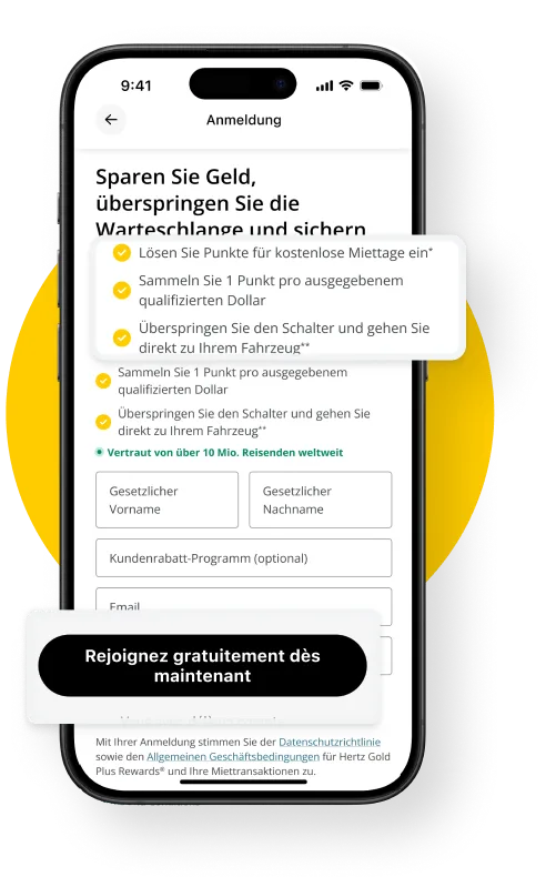 Hertz - Prämien für unterwegs Prämien für unterwegs