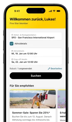 Hertz app - für iOS