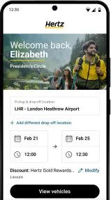 Download the Hertz app mobile car rental app