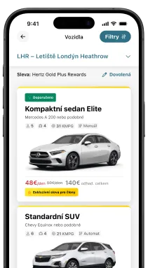 aplikaci Hertz - IOS
