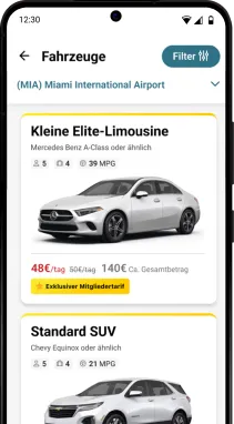 Autovermietung app - für Android Hertz app - für Android