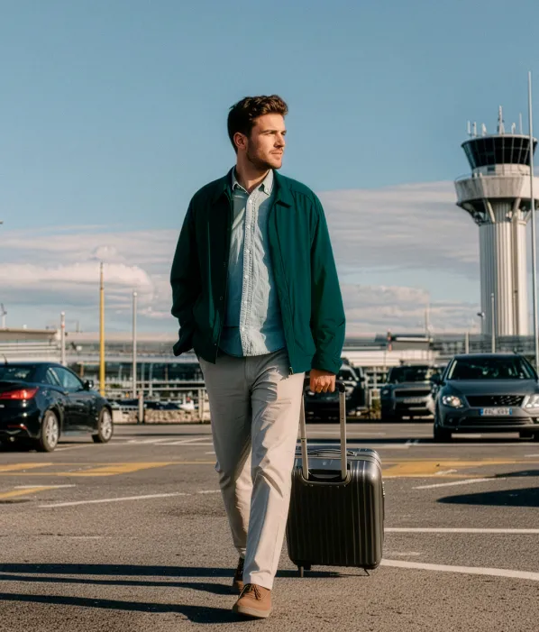 Voyageur à l'aéroport