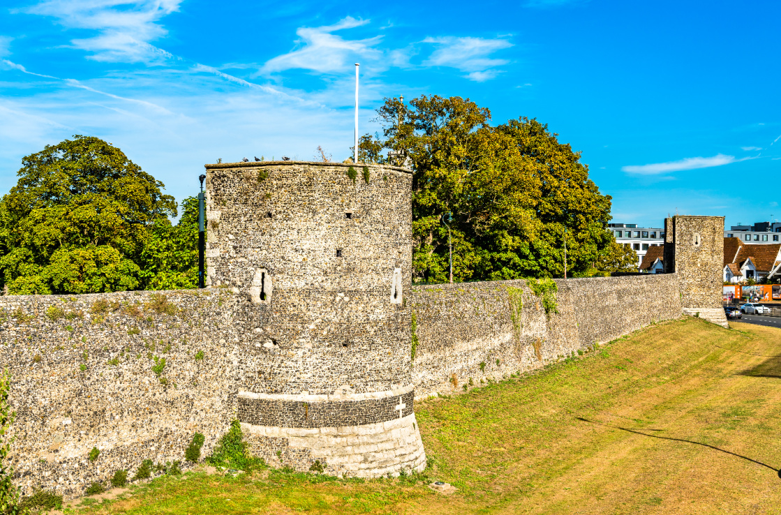 Roman walls in Canterbury