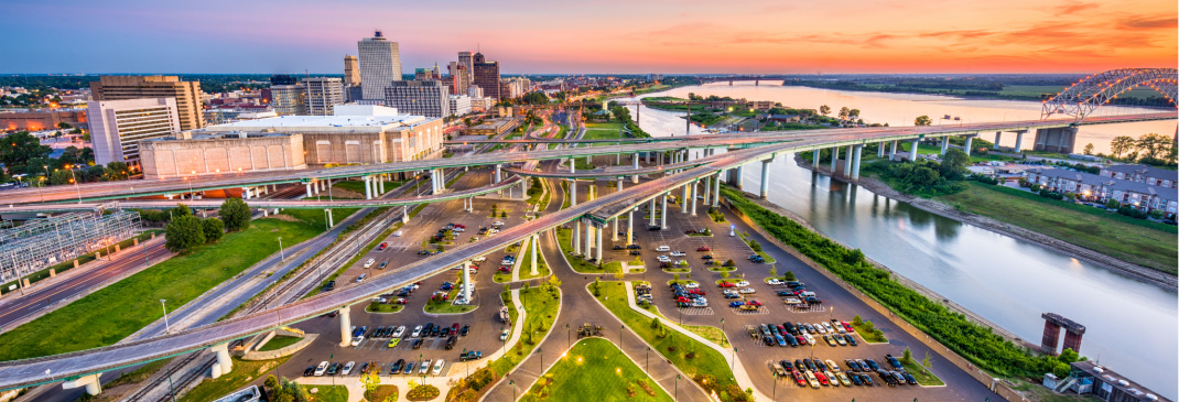 Driving in and around Memphis