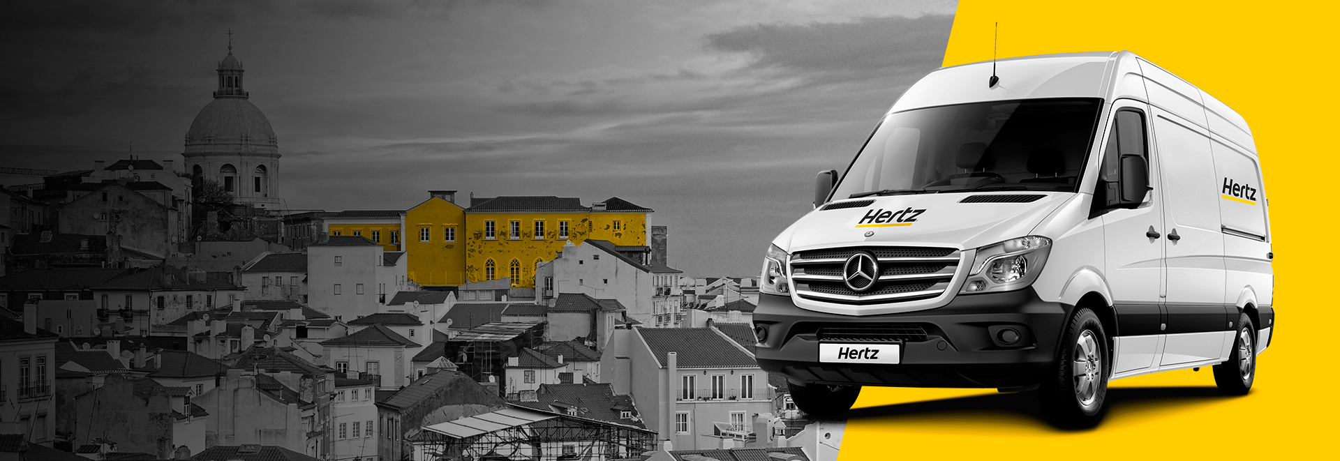 Alugar carrinhas comerciais na Hertz Portugal