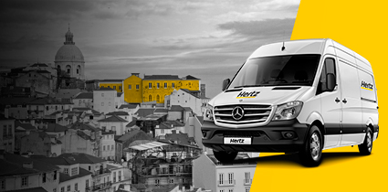 Alugar carrinhas comerciais na Hertz Portugal